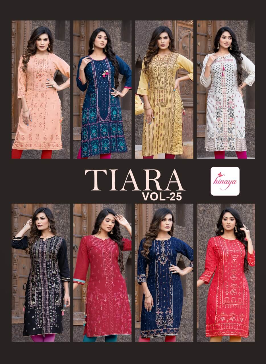 Hinaya Tiara 25 Ethnic Wear Wholesale Designer Kurtis Catalog
